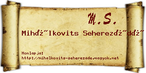 Mihálkovits Seherezádé névjegykártya